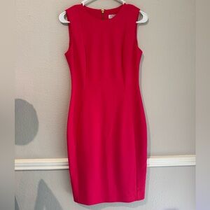 Calvin Klein Vibrant Pink Midi Dress